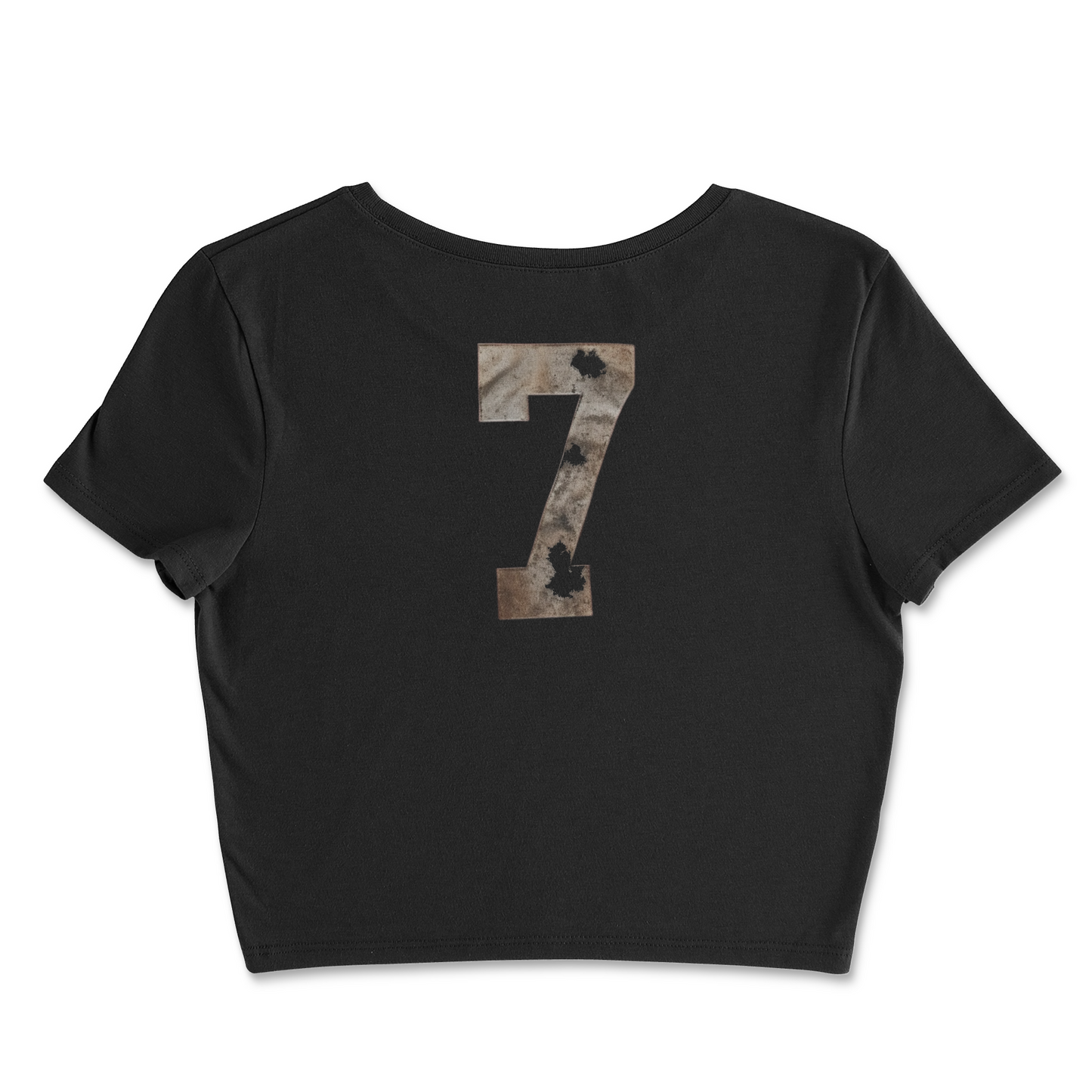 Number 7 crop tee