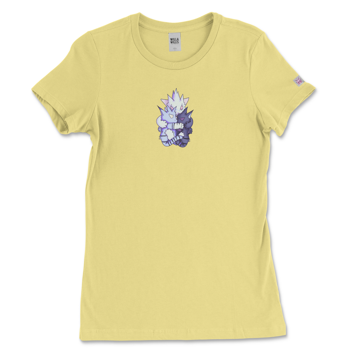 Slim fit graphic tee - Kitten Hug Blues