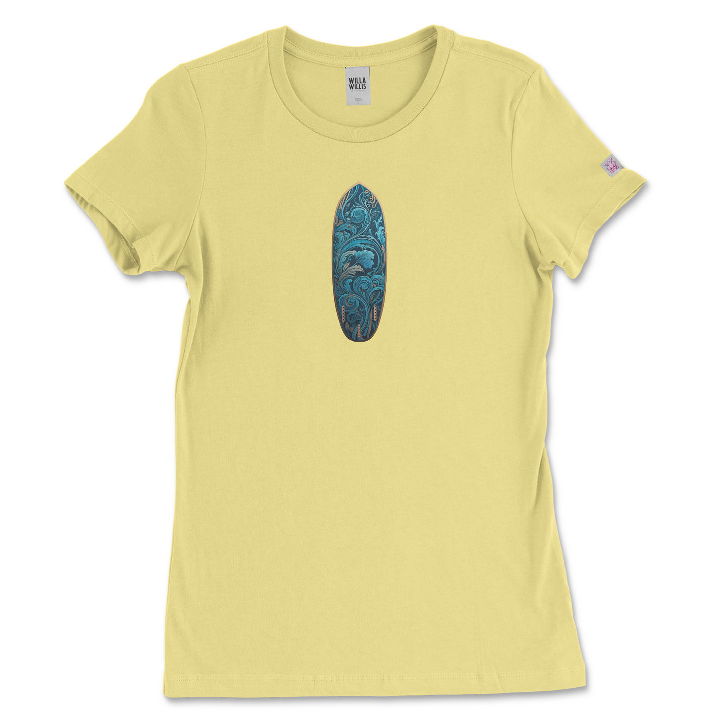 Slim fit graphic tee - Surf Board (Dark Blue )