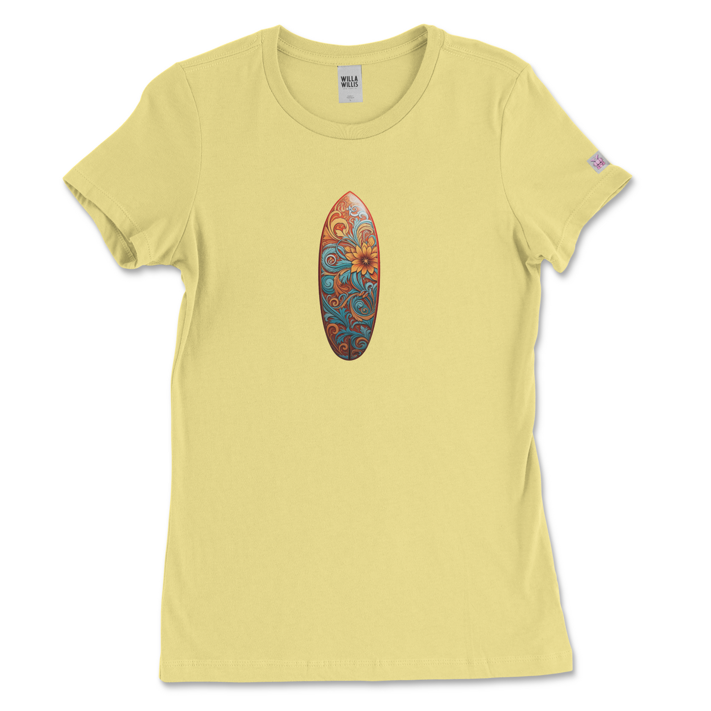 Slim fit graphic tee - Surf Board (Red)